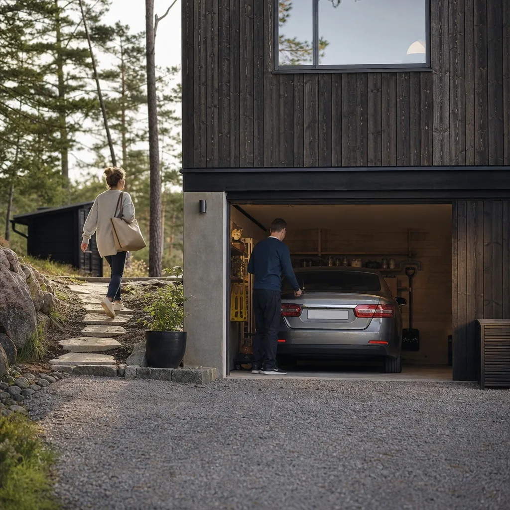 BMW sedan vid tunnel