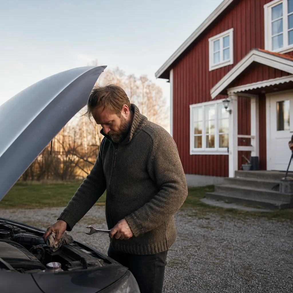 Skiftnyckel som symbol för byte av bilförsäkring