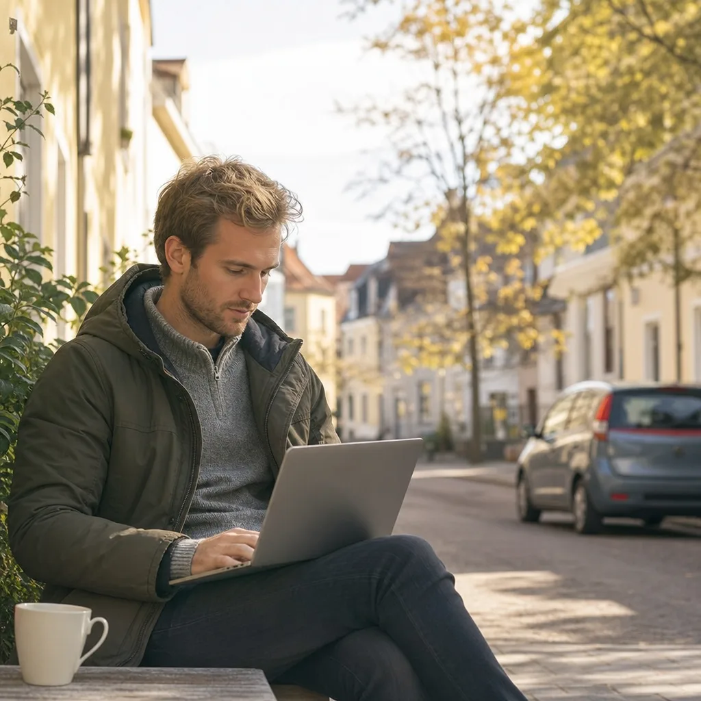 Gofido bilförsäkring tecknas digitalt på laptop