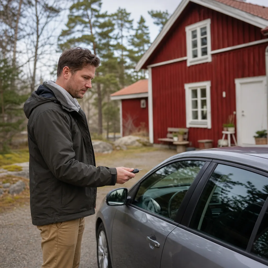 Hyrbilsnyckel överlämnas — tilläggsförsäkring bil