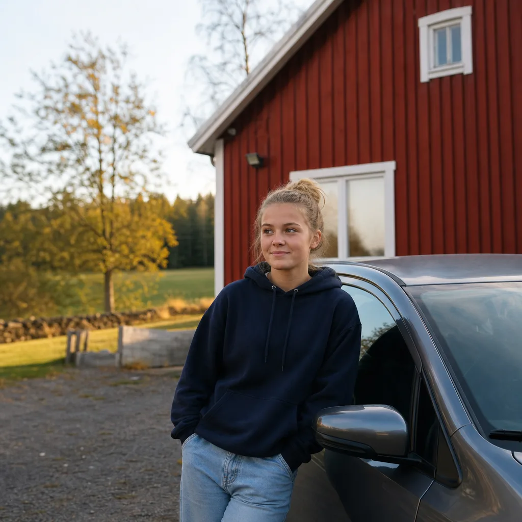 Ung förare i sin första bil — bilförsäkring ungdom