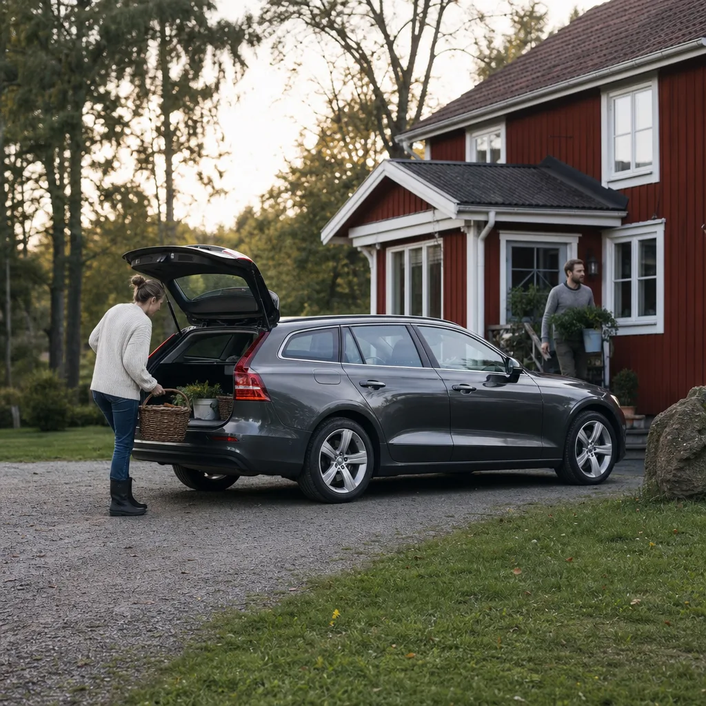 Volvo V60 kombi på uppfart